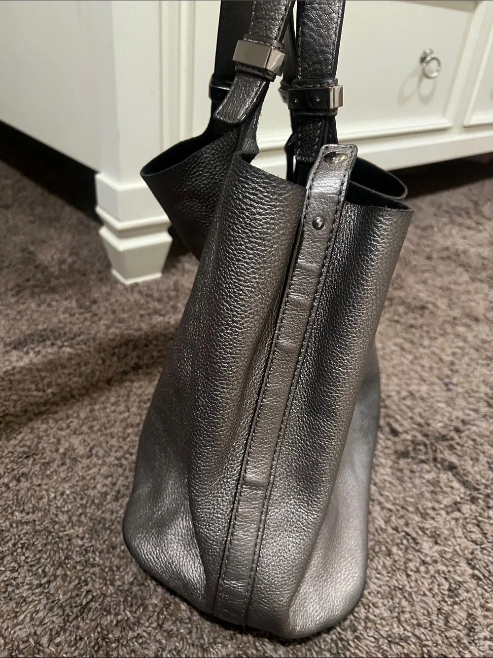 Michael Kors Black Leather Shoulder Tote